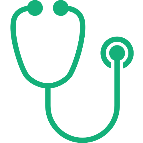 Icon of a stethoscope.