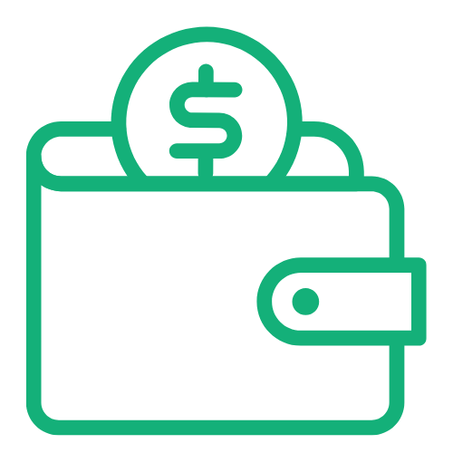 Wallet icon representing reliable weekly payouts